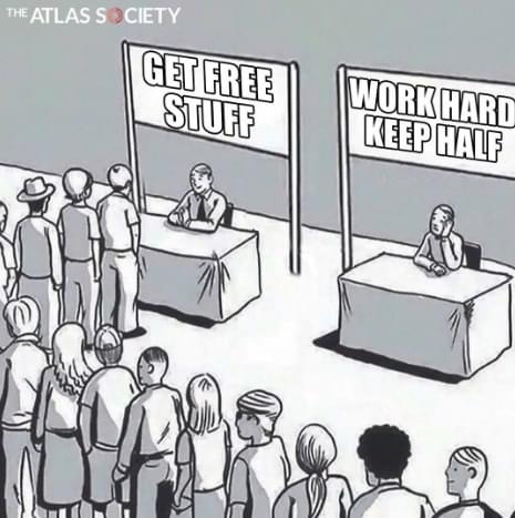 THE ATLAS SOCIETY GET FREE STUFF WORK HARD KEEP HALF