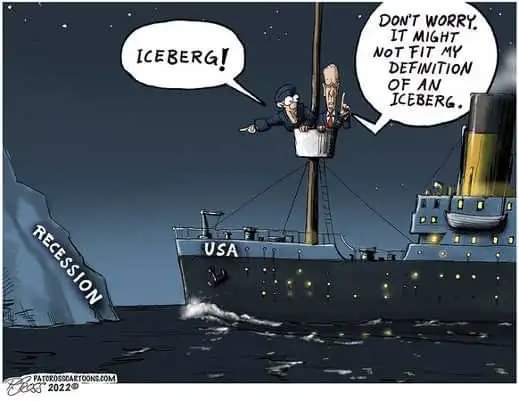ICEBERG! RECESSION USA DON'T WORRY. IT MIGHT NOT FIT MY DEFINITION OF AN ICEBERG.